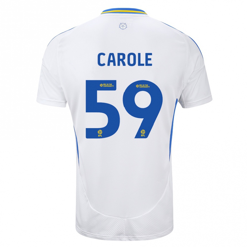 Niño Fútbol Camiseta Keenan Carole #59 Blanco Azul 1ª Equipación 2024/25 México