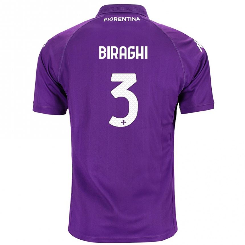 Niño Fútbol Camiseta Cristiano Biraghi #3 Morado 1ª Equipación 2024/25 México