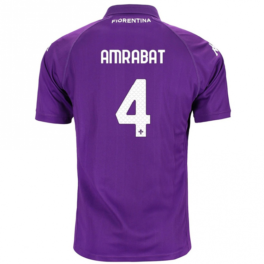 Niño Fútbol Camiseta Sofyan Amrabat #4 Morado 1ª Equipación 2024/25 México