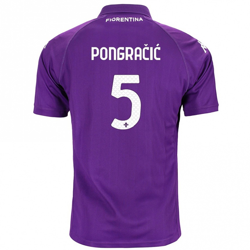 Niño Fútbol Camiseta Marin Pongračić #5 Morado 1ª Equipación 2024/25 México