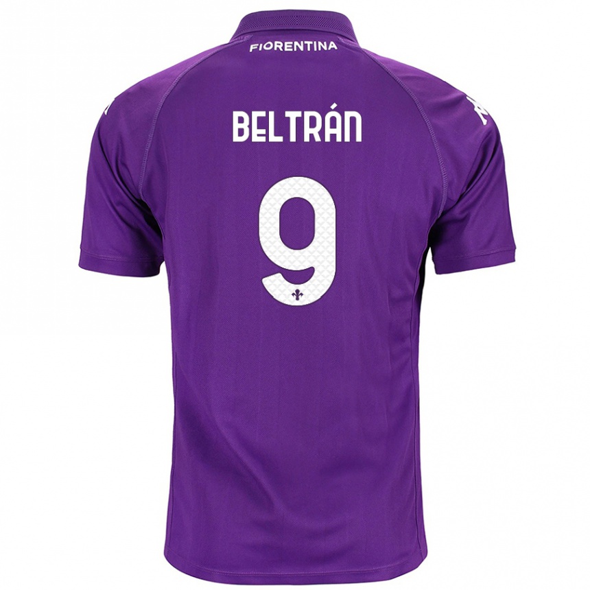 Niño Fútbol Camiseta Lucas Beltrán #9 Morado 1ª Equipación 2024/25 México