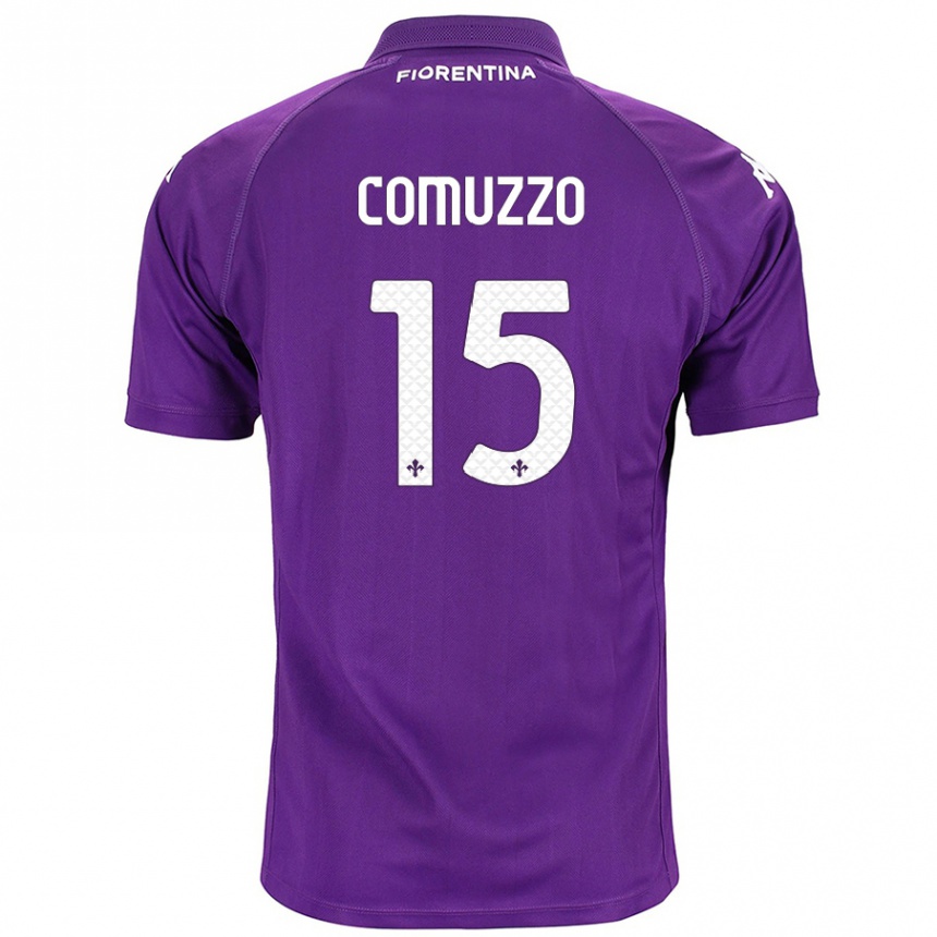 Niño Fútbol Camiseta Pietro Comuzzo #15 Morado 1ª Equipación 2024/25 México