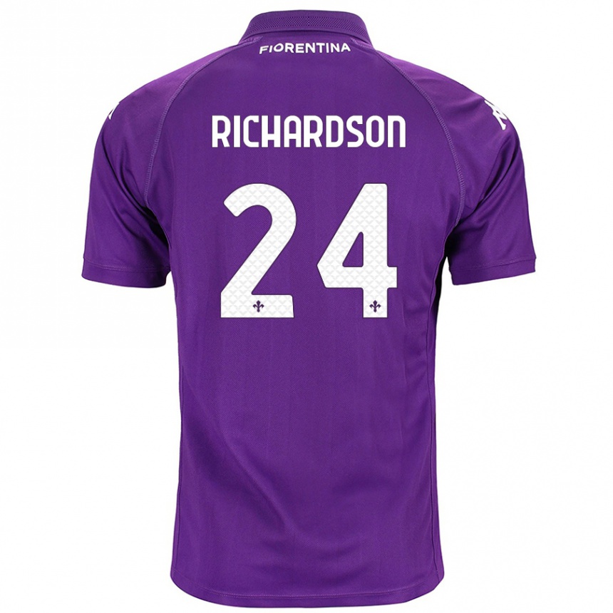 Niño Fútbol Camiseta Amir Richardson #24 Morado 1ª Equipación 2024/25 México