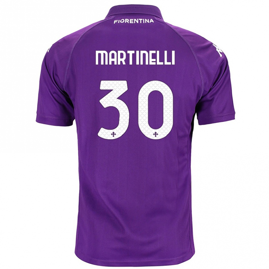 Niño Fútbol Camiseta Tommaso Martinelli #30 Morado 1ª Equipación 2024/25 México