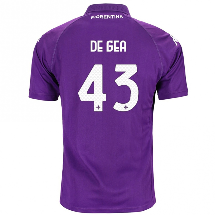 Niño Fútbol Camiseta David De Gea #43 Morado 1ª Equipación 2024/25 México