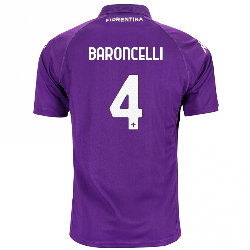 Niño Fútbol Camiseta Leonardo Baroncelli #4 Morado 1ª Equipación 2024/25 México