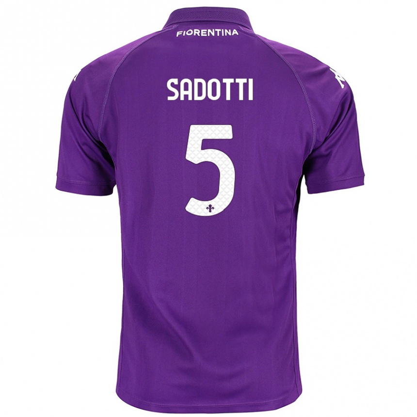 Niño Fútbol Camiseta Edoardo Sadotti #5 Morado 1ª Equipación 2024/25 México