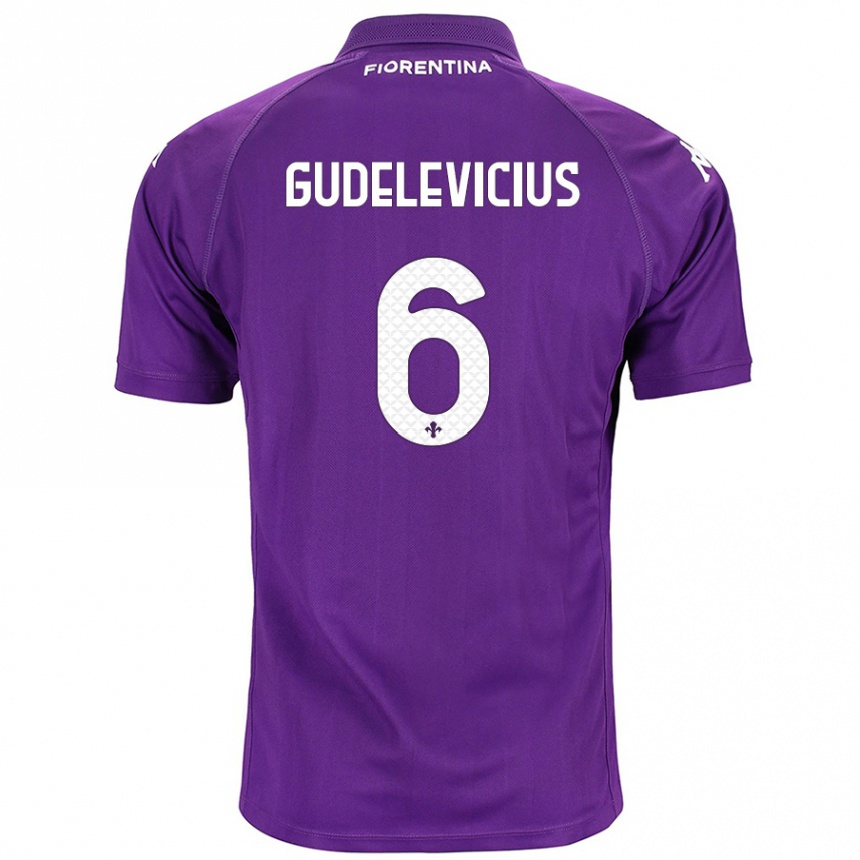 Niño Fútbol Camiseta Ernestas Gudelevicius #6 Morado 1ª Equipación 2024/25 México