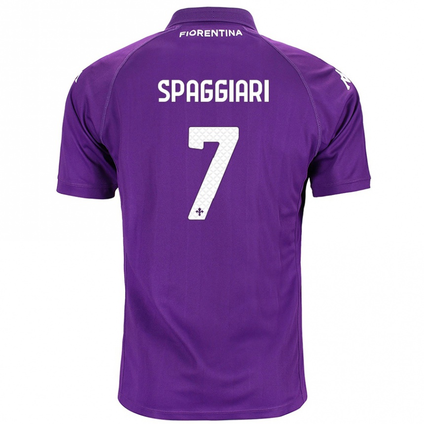 Niño Fútbol Camiseta Riccardo Spaggiari #7 Morado 1ª Equipación 2024/25 México