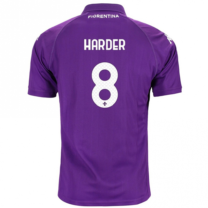 Niño Fútbol Camiseta Jonas Harder #8 Morado 1ª Equipación 2024/25 México