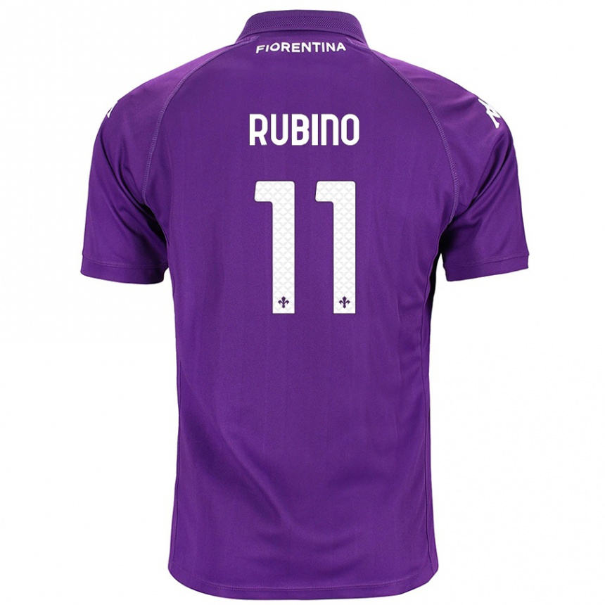 Niño Fútbol Camiseta Tommaso Rubino #11 Morado 1ª Equipación 2024/25 México