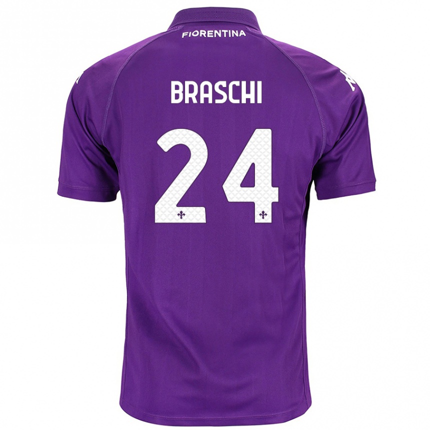 Niño Fútbol Camiseta Riccardo Braschi #24 Morado 1ª Equipación 2024/25 México