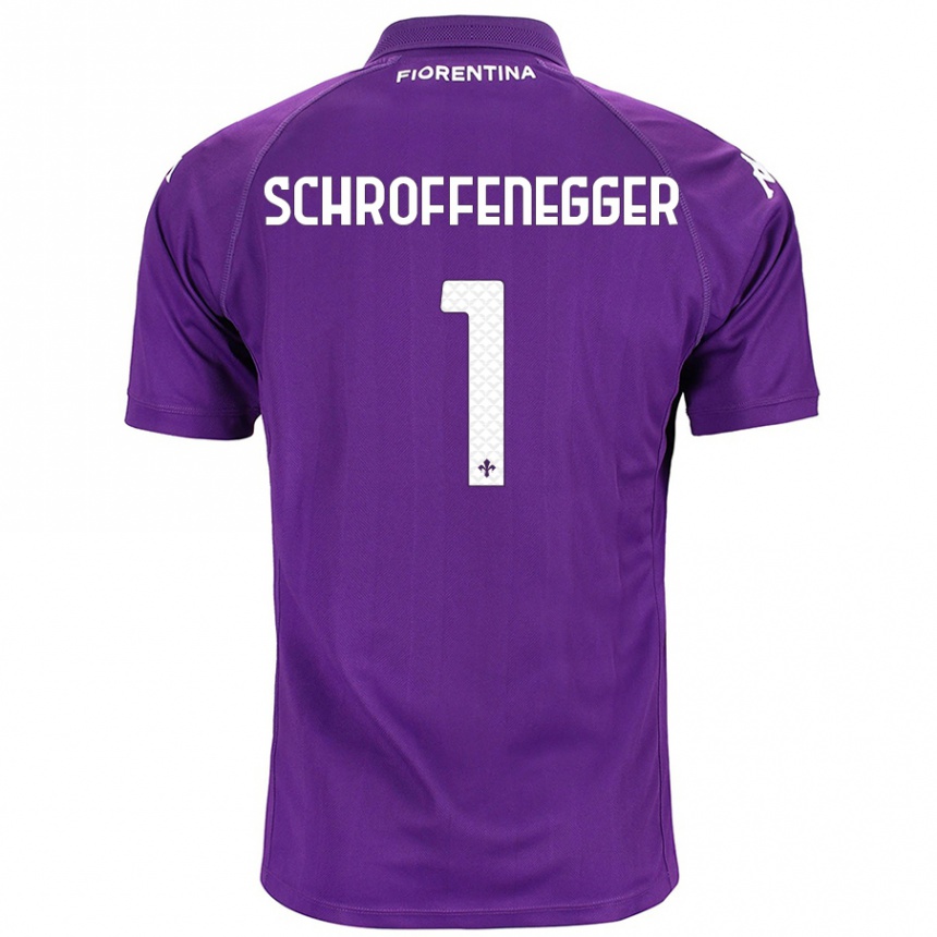 Niño Fútbol Camiseta Katja Schroffenegger #1 Morado 1ª Equipación 2024/25 México