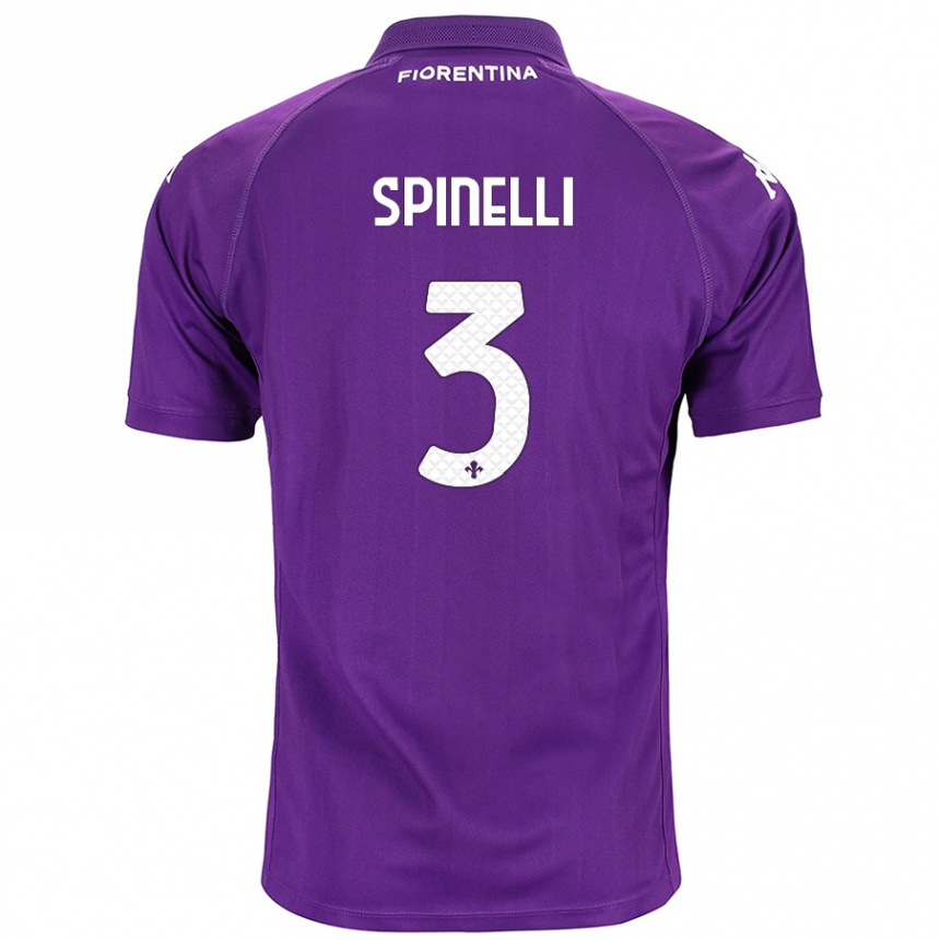 Niño Fútbol Camiseta Giorgia Spinelli #3 Morado 1ª Equipación 2024/25 México