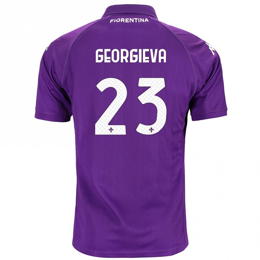 Niño Fútbol Camiseta Marina Georgieva #23 Morado 1ª Equipación 2024/25 México