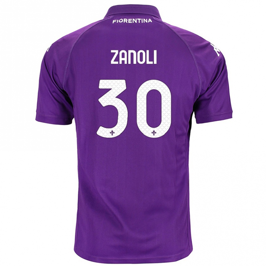 Niño Fútbol Camiseta Martina Zanoli #30 Morado 1ª Equipación 2024/25 México