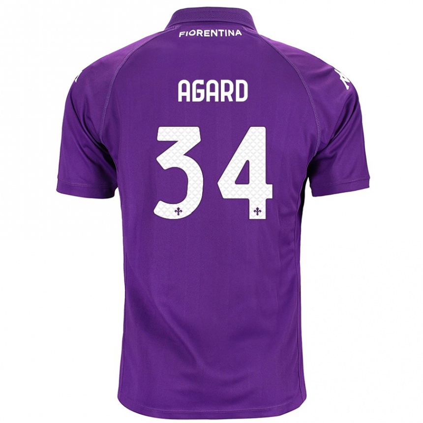 Niño Fútbol Camiseta Laura Agard #34 Morado 1ª Equipación 2024/25 México