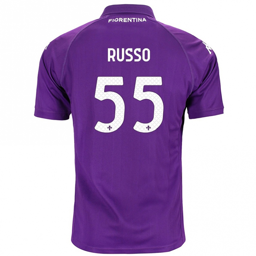 Niño Fútbol Camiseta Federica Russo #55 Morado 1ª Equipación 2024/25 México