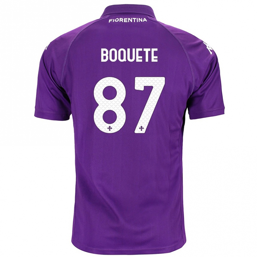 Niño Fútbol Camiseta Verónica Boquete #87 Morado 1ª Equipación 2024/25 México