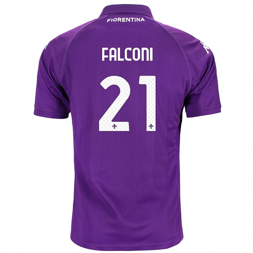 Niño Fútbol Camiseta Niccolò Falconi #21 Morado 1ª Equipación 2024/25 México