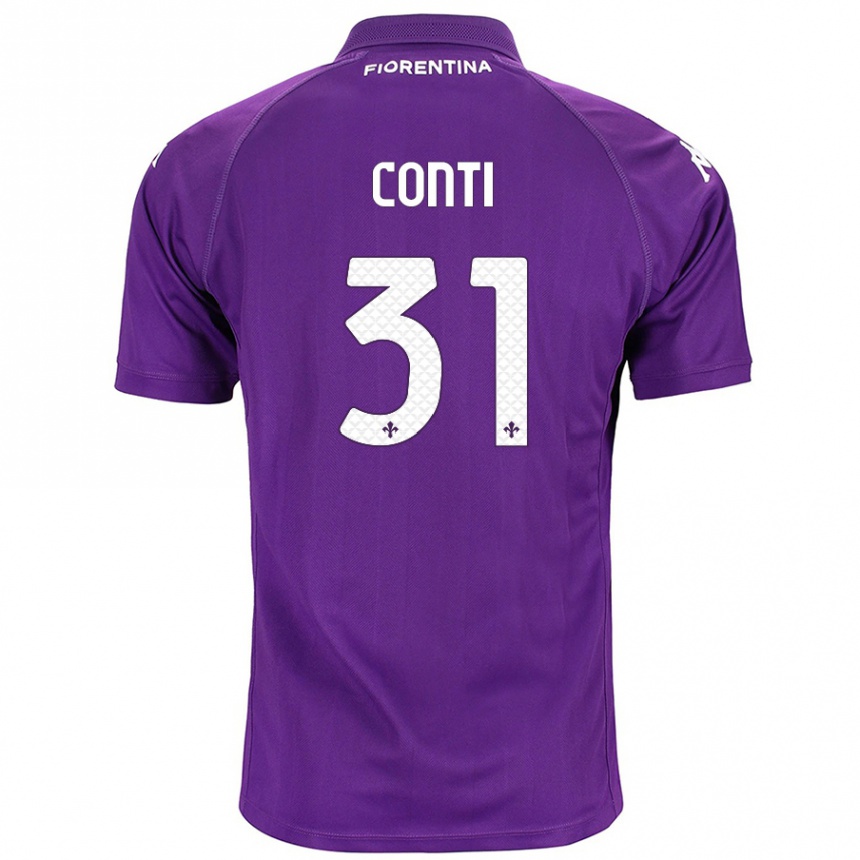 Niño Fútbol Camiseta Gabriele Conti #31 Morado 1ª Equipación 2024/25 México