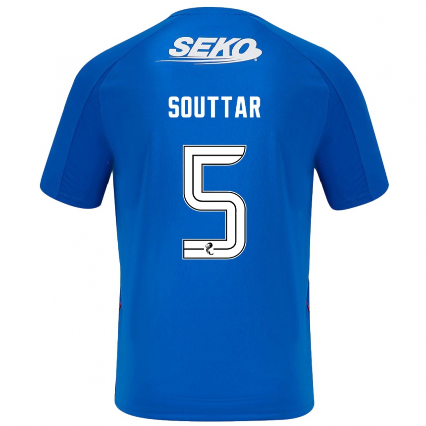 Niño Fútbol Camiseta John Souttar #5 Azul Oscuro 1ª Equipación 2024/25 México