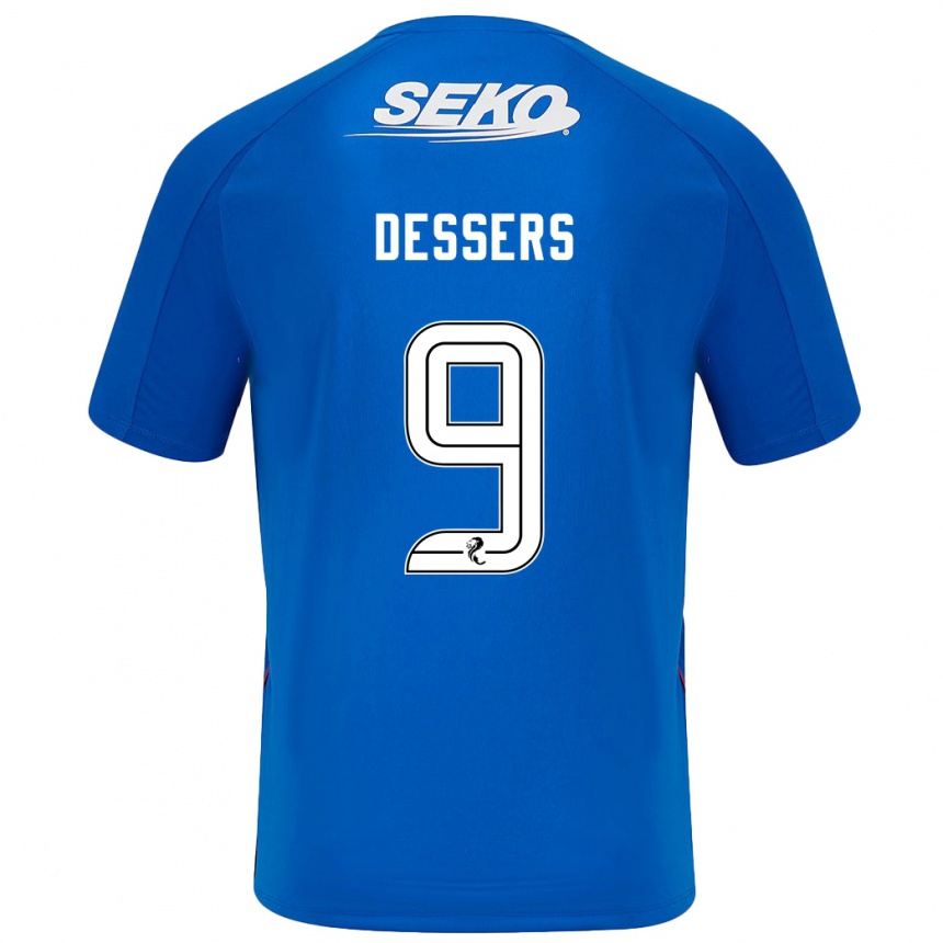 Niño Fútbol Camiseta Cyriel Dessers #9 Azul Oscuro 1ª Equipación 2024/25 México