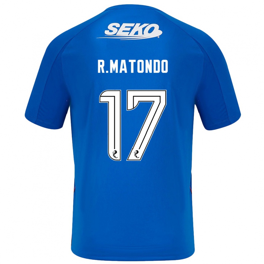 Niño Fútbol Camiseta Rabbi Matondo #17 Azul Oscuro 1ª Equipación 2024/25 México