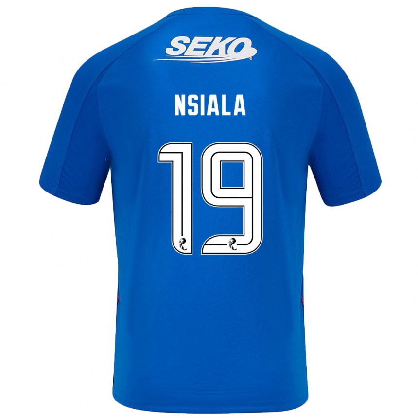 Niño Fútbol Camiseta Clinton Nsiala #19 Azul Oscuro 1ª Equipación 2024/25 México