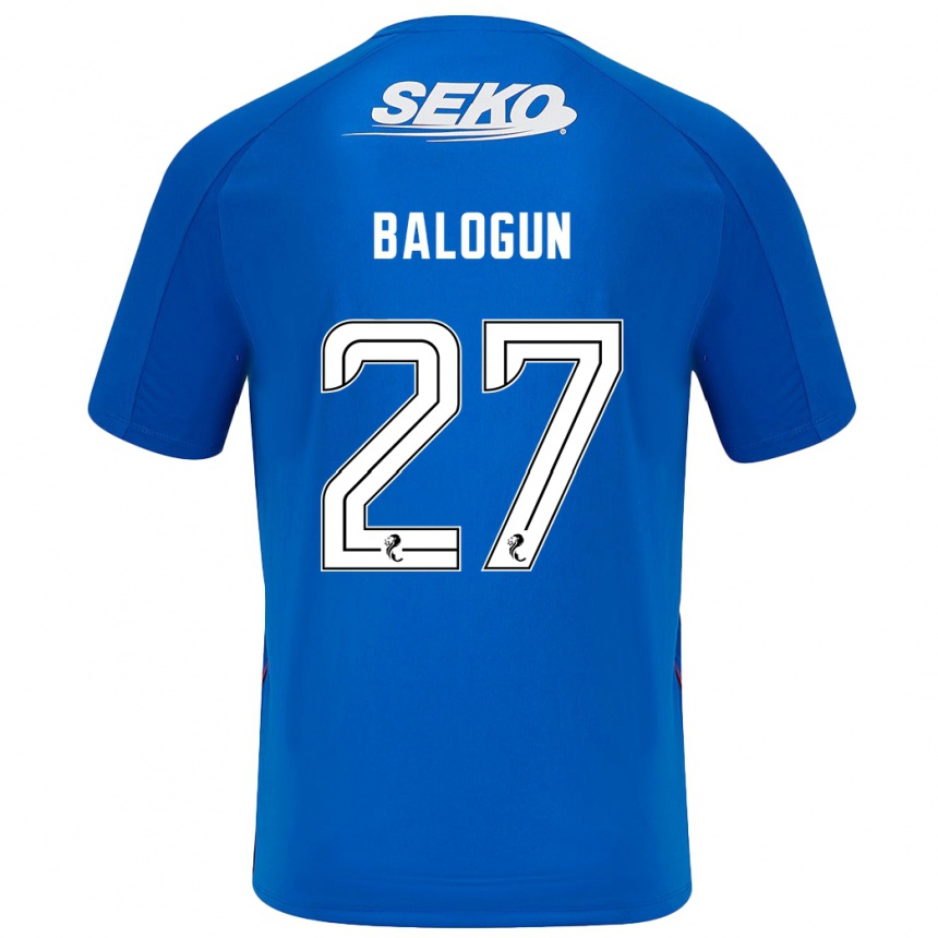 Niño Fútbol Camiseta Leon Balogun #27 Azul Oscuro 1ª Equipación 2024/25 México