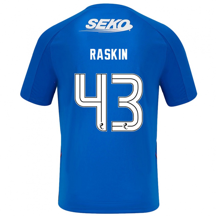 Niño Fútbol Camiseta Nicolas Raskin #43 Azul Oscuro 1ª Equipación 2024/25 México