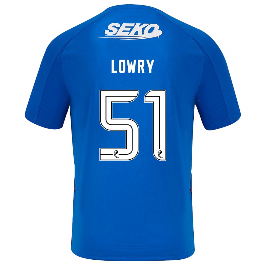 Niño Fútbol Camiseta Alex Lowry #51 Azul Oscuro 1ª Equipación 2024/25 México