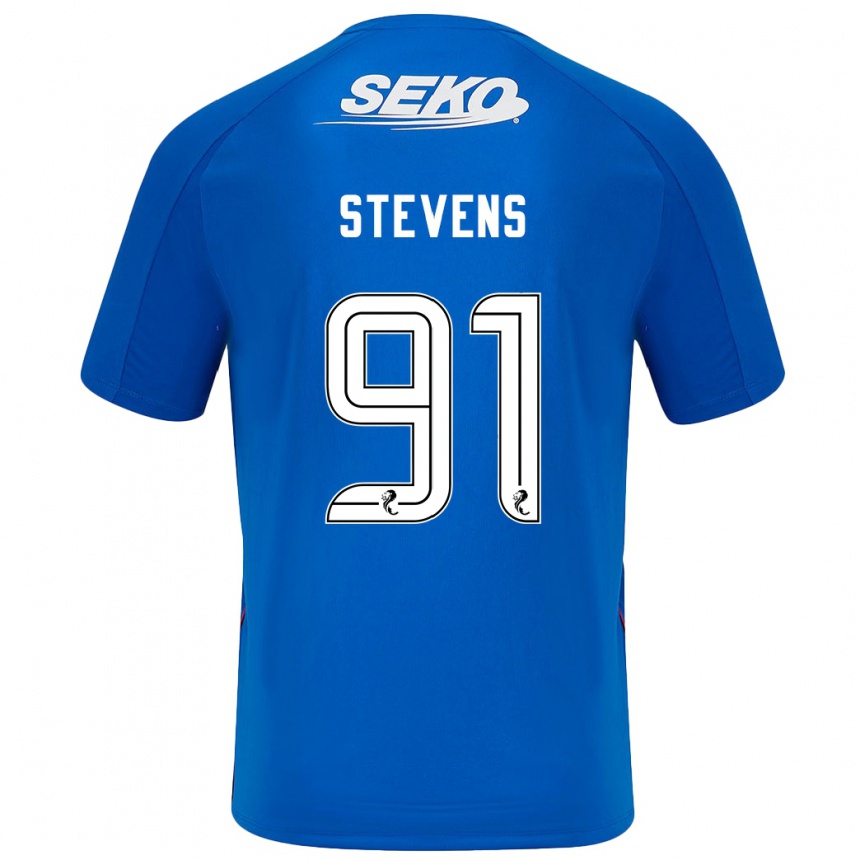 Niño Fútbol Camiseta Archie Stevens #91 Azul Oscuro 1ª Equipación 2024/25 México