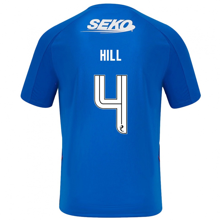 Niño Fútbol Camiseta Kathryn Hill #4 Azul Oscuro 1ª Equipación 2024/25 México