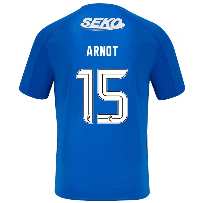 Niño Fútbol Camiseta Elizabeth Arnot #15 Azul Oscuro 1ª Equipación 2024/25 México