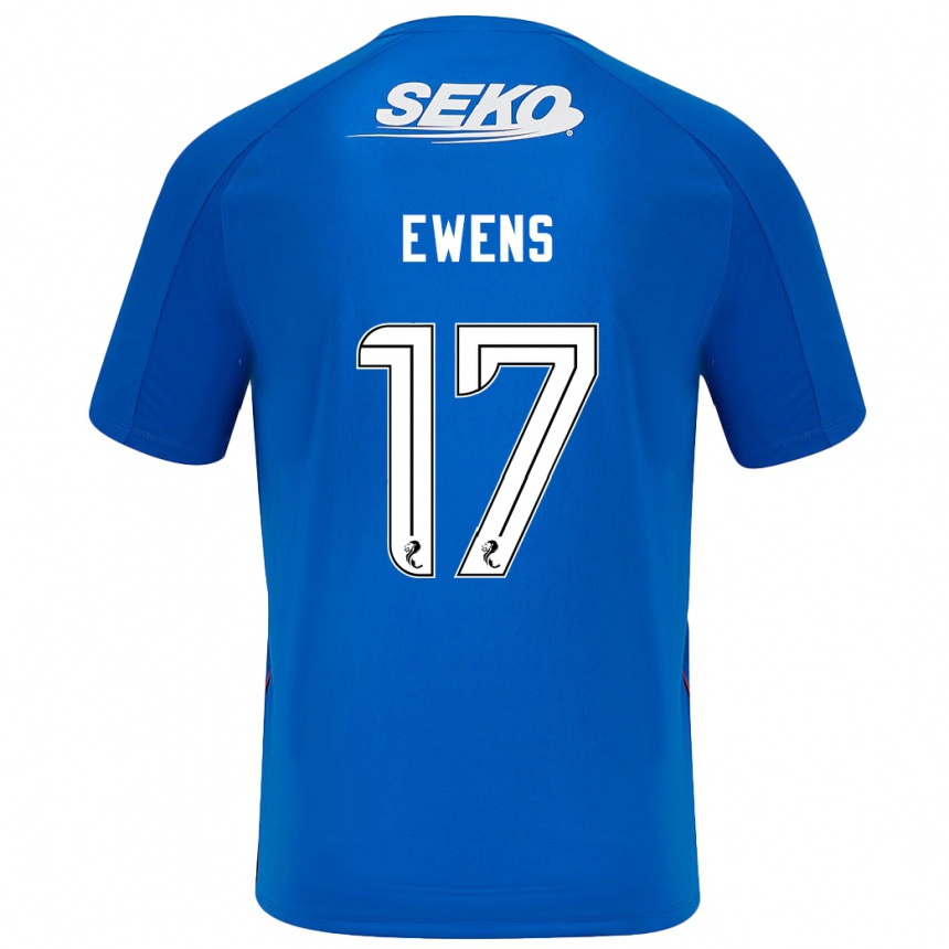 Niño Fútbol Camiseta Sarah Ewens #17 Azul Oscuro 1ª Equipación 2024/25 México