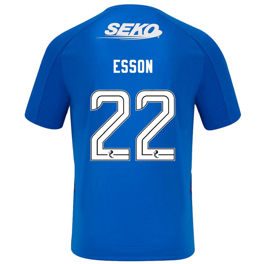 Niño Fútbol Camiseta Victoria Esson #22 Azul Oscuro 1ª Equipación 2024/25 México