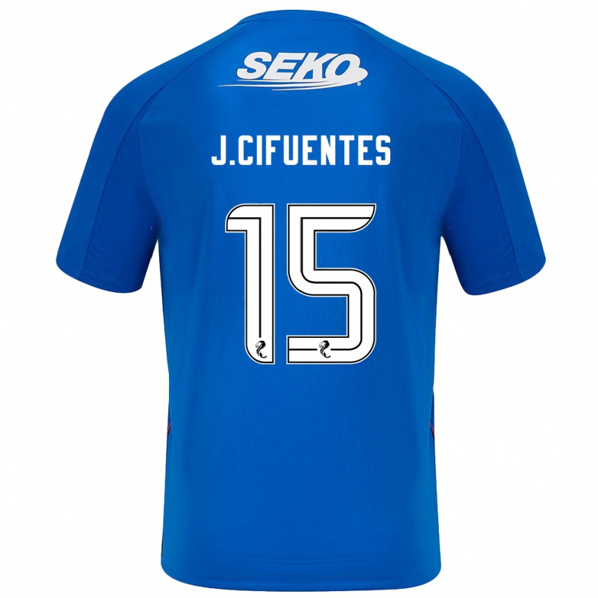 Niño Fútbol Camiseta José Cifuentes #15 Azul Oscuro 1ª Equipación 2024/25 México