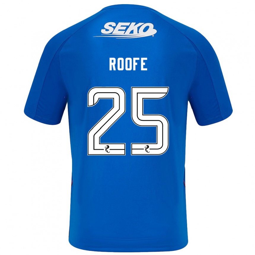 Niño Fútbol Camiseta Kemar Roofe #25 Azul Oscuro 1ª Equipación 2024/25 México