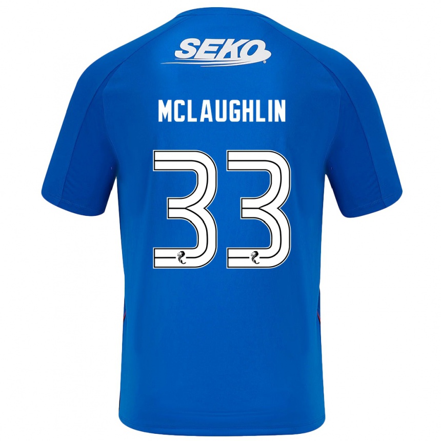 Niño Fútbol Camiseta Jon Mclaughlin #33 Azul Oscuro 1ª Equipación 2024/25 México