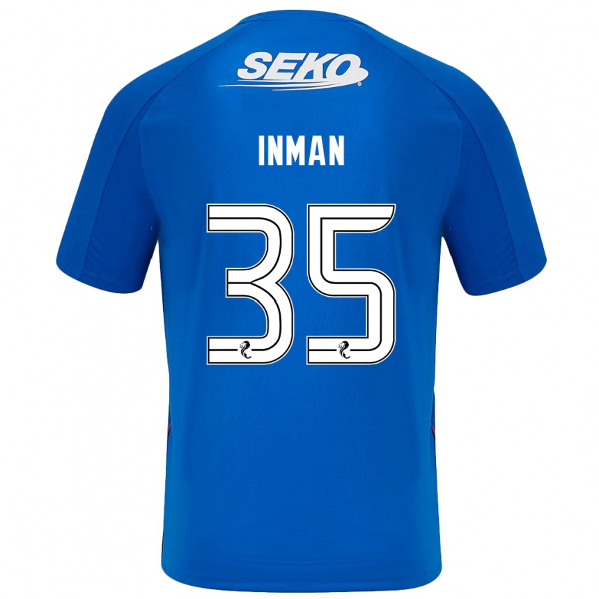 Niño Fútbol Camiseta Lucy Inman #35 Azul Oscuro 1ª Equipación 2024/25 México