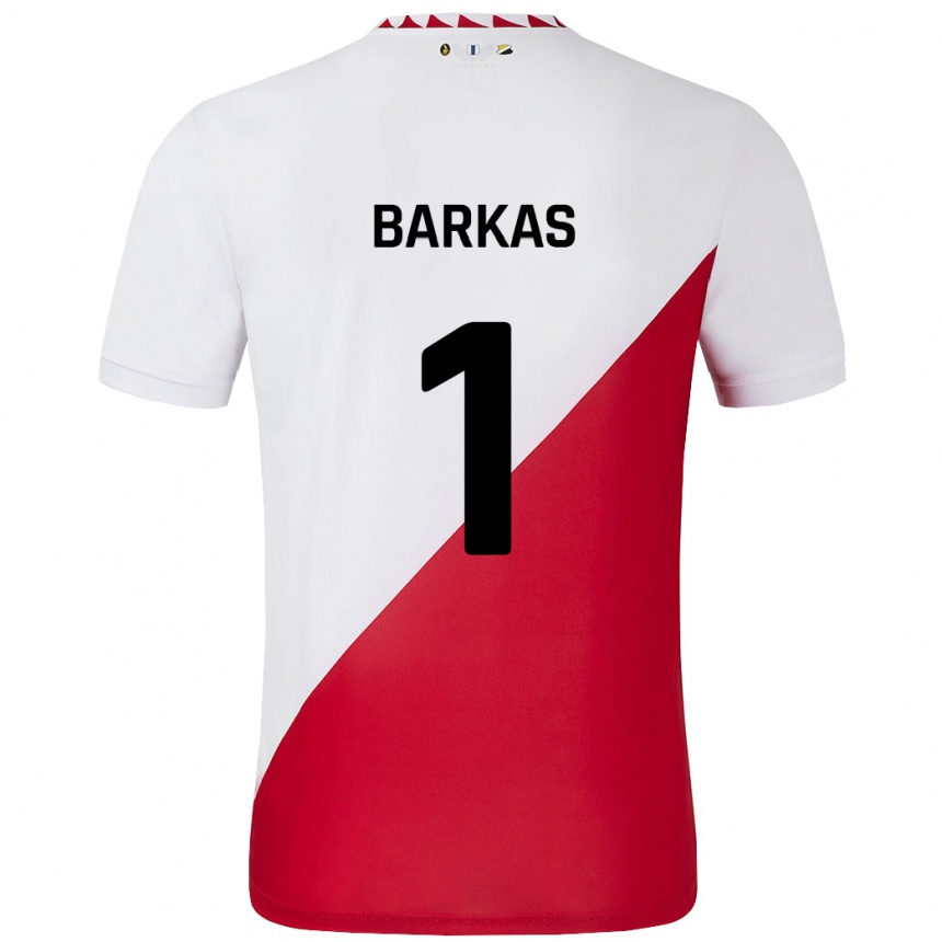 Niño Fútbol Camiseta Vasilios Barkas #1 Blanco Rojo 1ª Equipación 2024/25 México