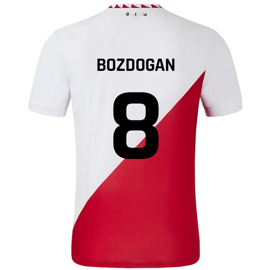 Niño Fútbol Camiseta Can Bozdogan #8 Blanco Rojo 1ª Equipación 2024/25 México