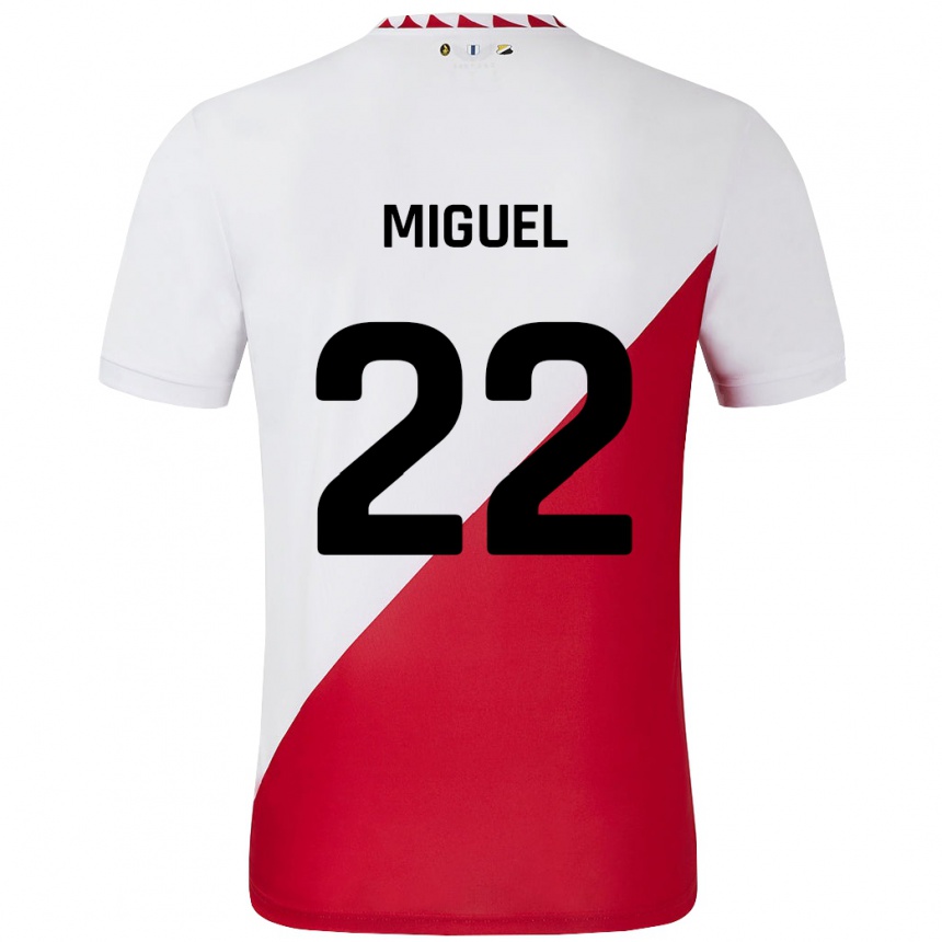 Niño Fútbol Camiseta Miguel Rodríguez #22 Blanco Rojo 1ª Equipación 2024/25 México