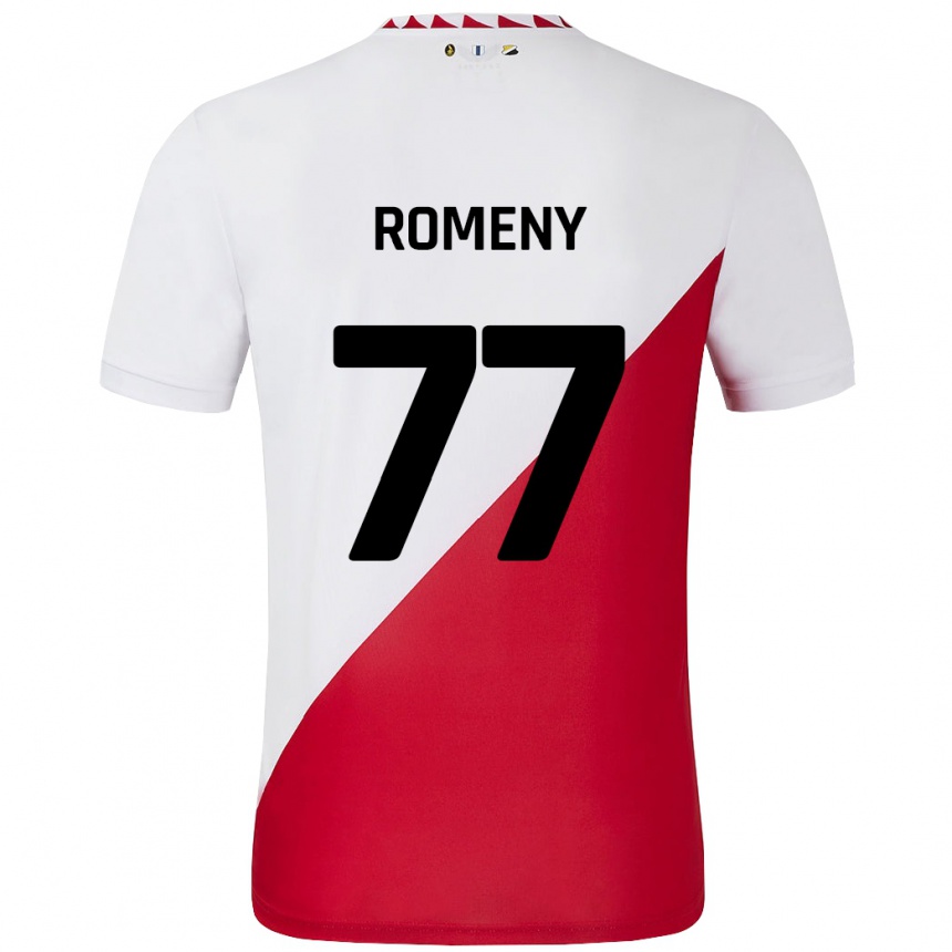 Niño Fútbol Camiseta Ole Romeny #77 Blanco Rojo 1ª Equipación 2024/25 México