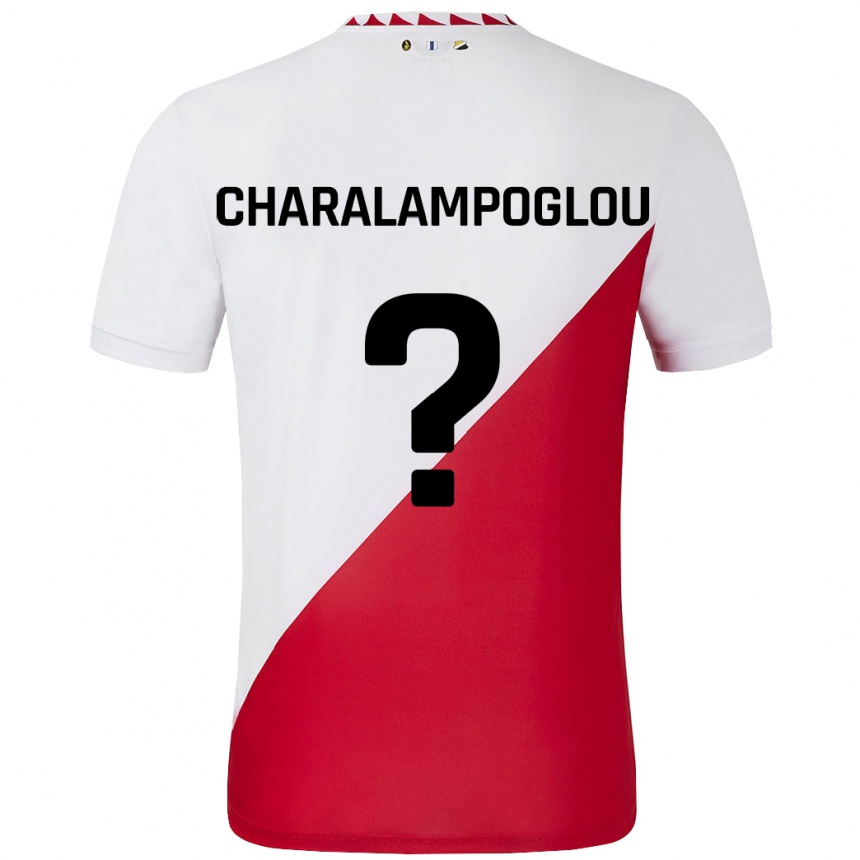 Niño Fútbol Camiseta Georgios Charalampoglou #0 Blanco Rojo 1ª Equipación 2024/25 México