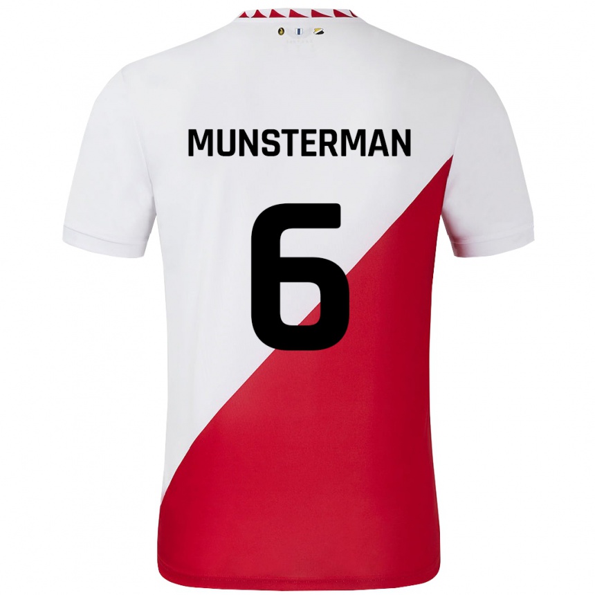 Niño Fútbol Camiseta Marthe Munsterman #6 Blanco Rojo 1ª Equipación 2024/25 México