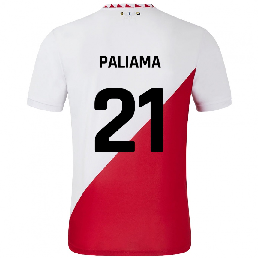 Niño Fútbol Camiseta Joni Paliama #21 Blanco Rojo 1ª Equipación 2024/25 México