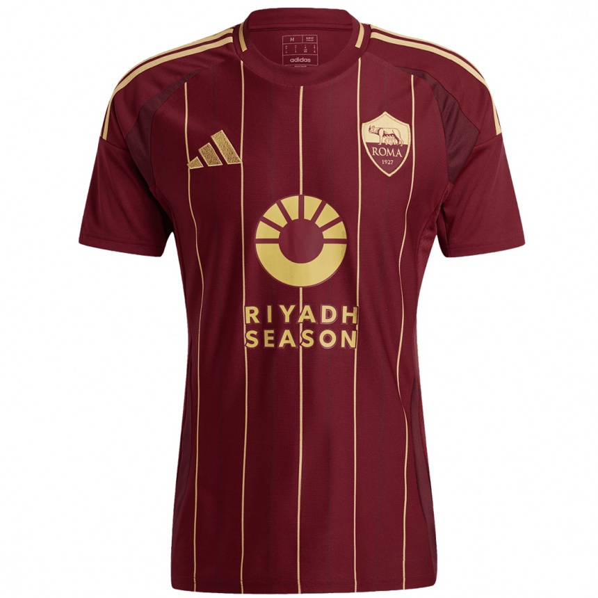 Niño Fútbol Camiseta Marash Kumbulla #24 Rojo Marrón Dorado 1ª Equipación 2024/25 México