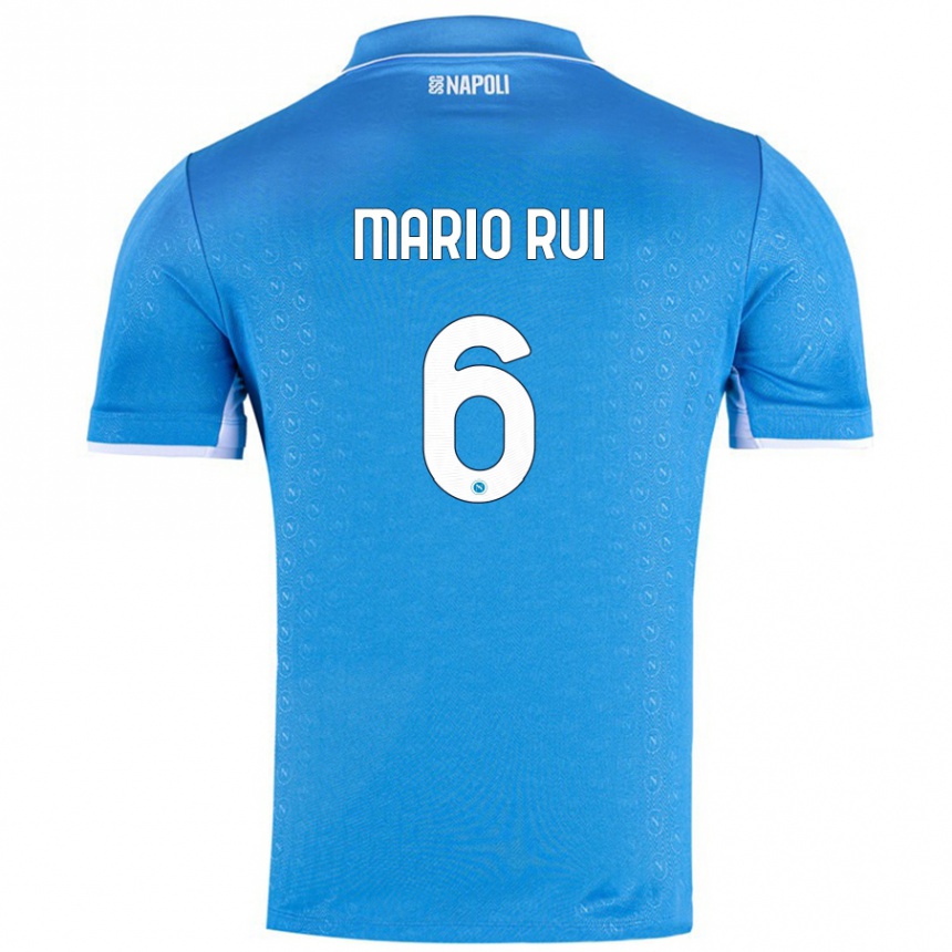 Niño Fútbol Camiseta Mario Rui #6 Azul Cielo 1ª Equipación 2024/25 México